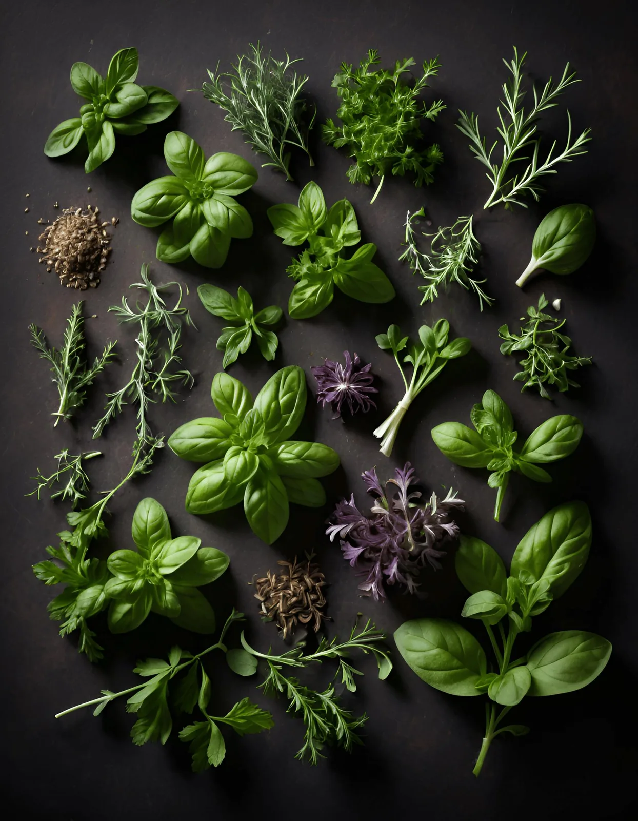 Dried herbs used in chamomile and tea preparations